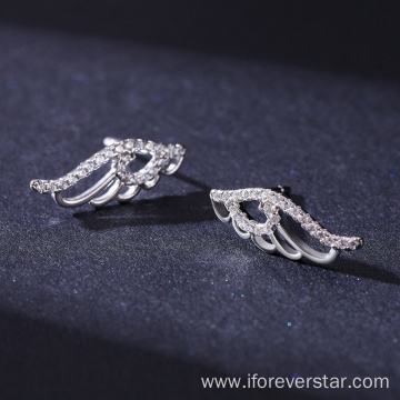 925 Sterling Silver Angel Wings Earrings fashion